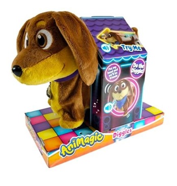 Waggles The Diggles - Cane Peluche Interattivo che Cammina, Scodinzola e Abbaia | Giocattolo Realistico per Bambini